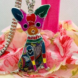 Enamel Dog Necklace